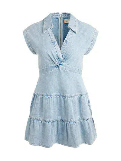 Alice And Olivia Women's Mila Denim Twist Minidress In Blue