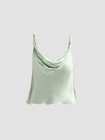 Alice And Olivia Women's Monique Cowlneck Satin Tank In Multi