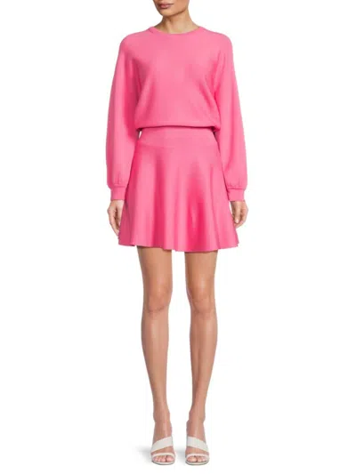 Alice And Olivia Women's Murray Wool Blend Mini Dress In Pink
