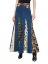 Alice And Olivia Nala Mixed Media Maxi Skirt In Multi