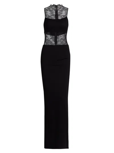 Alice And Olivia Nichol Maxi Dress With Bandeau In Black