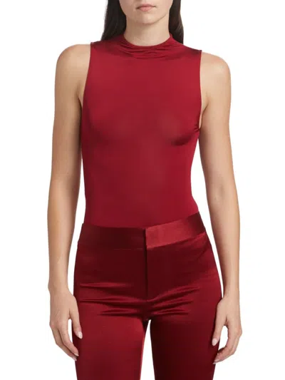 Alice And Olivia Women's Nichol Turtleneck Sleeveless Bodysuit