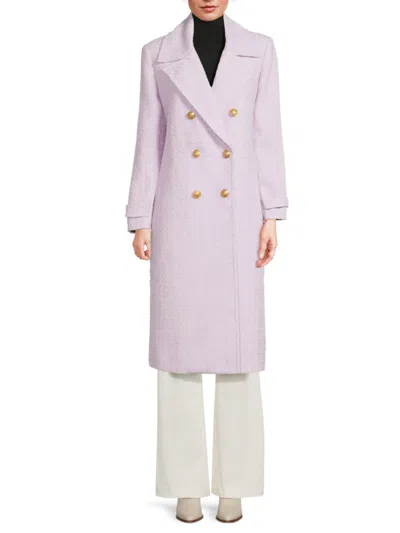 Alice And Olivia Women's Nicholas Double-breasted Coat In Purple