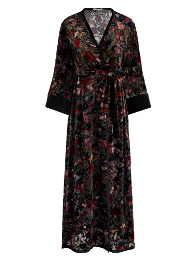 Alice And Olivia Women's Nomi Floral Silk-blend Kimono-inspired Robe