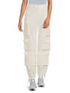 Alice And Olivia Olympia Mid-rise Baggy Cargo Pants In Off White