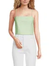 ALICE AND OLIVIA WOMEN'S PEARLE SQUARENECK CROP TANK TOP