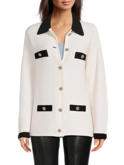 ALICE AND OLIVIA WOMEN'S PHOEBE MID-LENGTH WOOL-BLEND CARDIGAN