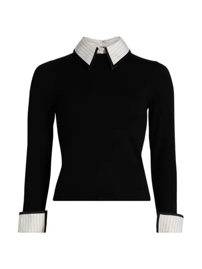 Alice And Olivia Women's Porla Collared Sweater In Multi