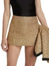 Alice And Olivia Rubi Mini Skirt In Gold