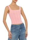 Alice And Olivia Sariah Corset-tank Top In Pink