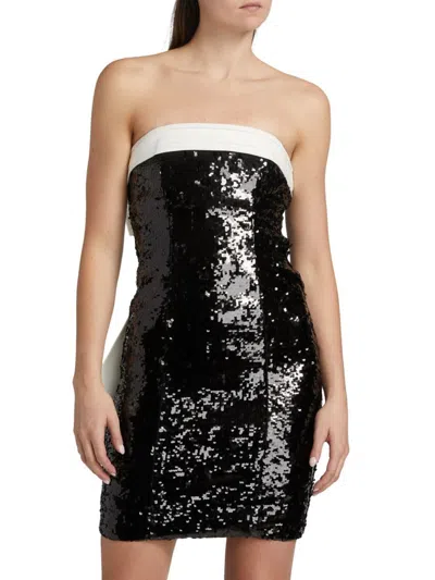 Alice And Olivia Women's Sibella Sequined Bow Minidress In Multi