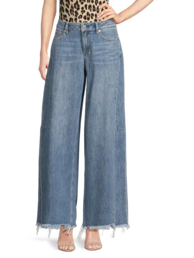 Alice And Olivia Women's Stu Ultra Baggy Jeans In Blue