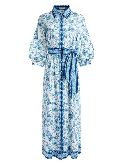 ALICE AND OLIVIA WOMEN'S TANIKA FLORAL BELTED SHIRTDRESS