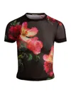 Alice And Olivia Tess Crew Neck Tee In Multi