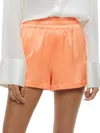 Alice And Olivia Women's Toyo Satin-finish Cuffed Shorts In Coral