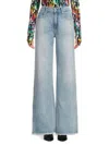 Alice And Olivia Women's Weezy High-rise Wide-leg Jeans In Gray