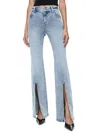 Alice And Olivia Alice + Olivia Winslow Slim Fit Slit Jean In Blue