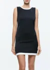 Alice And Olivia Wynell Scuba Mini Dress In Black