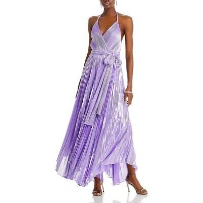 Pre-owned Alice And Olivia Womens Arista Purple Pleated Evening Dress Gown 0 Bhfo 7983 In Solstice