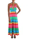 Alice And Olivia Womens Cotton Crossover Maxi Dress In Multi