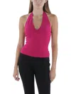 Alice And Olivia Womens Cropped Tank Halter Top In Nocolor