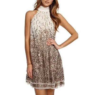 Alice And Olivia Womens Embellished Sequined Mini Dress