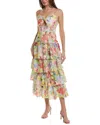 Alice And Olivia Womens Fina Tie-front Midi Dress, 6, White In White