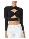 ALICE AND OLIVIA WOMENS LONG SLEEVE FRONT TIE CROPPED