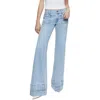 Alice And Olivia Womens Pocket Denim Wide Leg Jeans In Multi