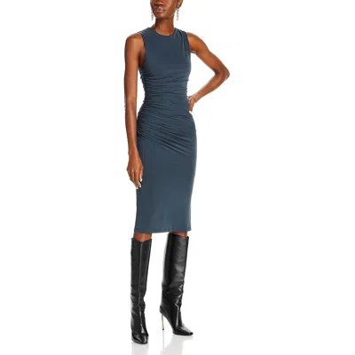 Alice And Olivia Womens Ruched Midi Midi Dress