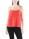 Alice And Olivia Harmon Draped Satin Tank Top In Red