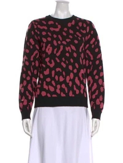 Pre-owned Alice And Olivia Wool Animal Print Sweater In Multi