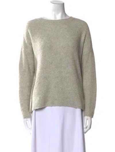 Pre-owned Alice And Olivia Wool Bateau Neckline Sweater In Gray