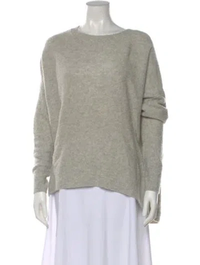 Pre-owned Alice And Olivia Wool Bateau Neckline Sweater In Gray