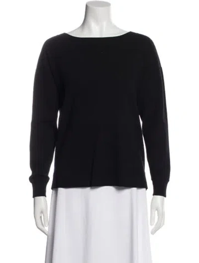Pre-owned Alice And Olivia Wool Bateau Neckline Sweatshirt In Blue