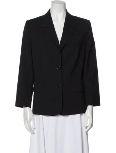 Pre-owned Alice And Olivia Wool Blazer In Black