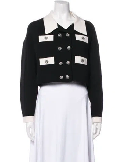 Pre-owned Alice And Olivia Wool Blazer In Black