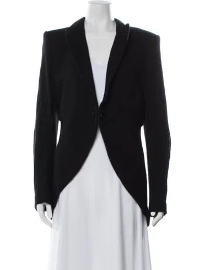 Pre-owned Alice And Olivia Wool Blazer In Black