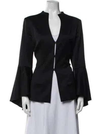 Pre-owned Alice And Olivia Wool Blazer In Black
