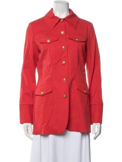 Pre-owned Alice And Olivia Wool Blazer W/ Tags In Red
