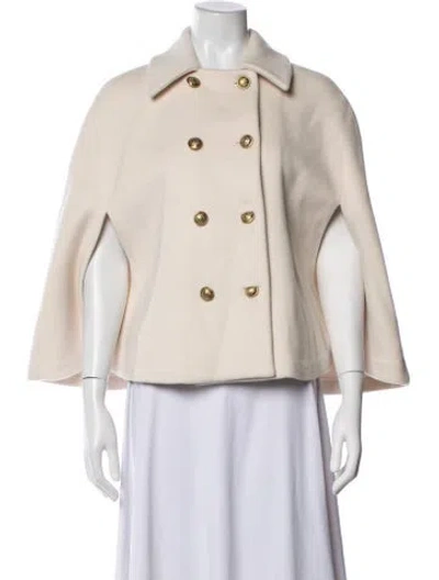 Pre-owned Alice And Olivia Wool Cape In Neutrals
