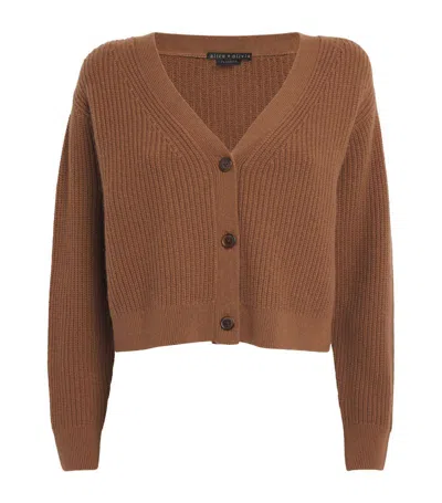 Alice And Olivia Wool-cashmere Jannie Cardigan In Camel