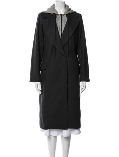 Pre-owned Alice And Olivia Wool Coat In Blue