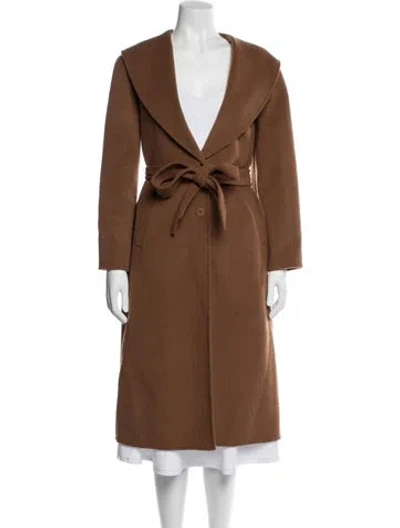 Pre-owned Alice And Olivia Wool Coat In Brown