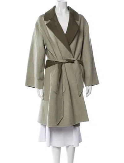 Pre-owned Alice And Olivia Wool Coat In Green