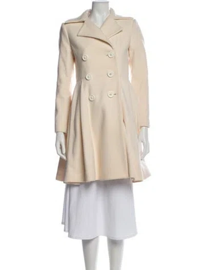 Pre-owned Alice And Olivia Wool Coat In Neutral