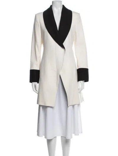 Pre-owned Alice And Olivia Wool Coat In Neutrals