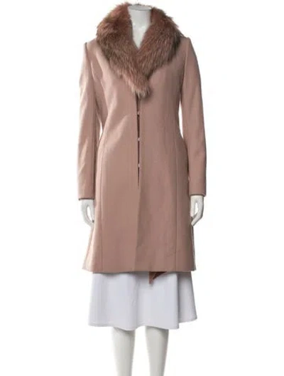 Pre-owned Alice And Olivia Wool Coat In Pink