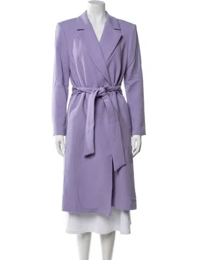 Pre-owned Alice And Olivia Wool Coat In Purple