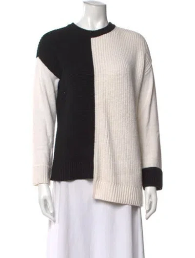 Pre-owned Alice And Olivia Wool Colorblock Pattern Sweater